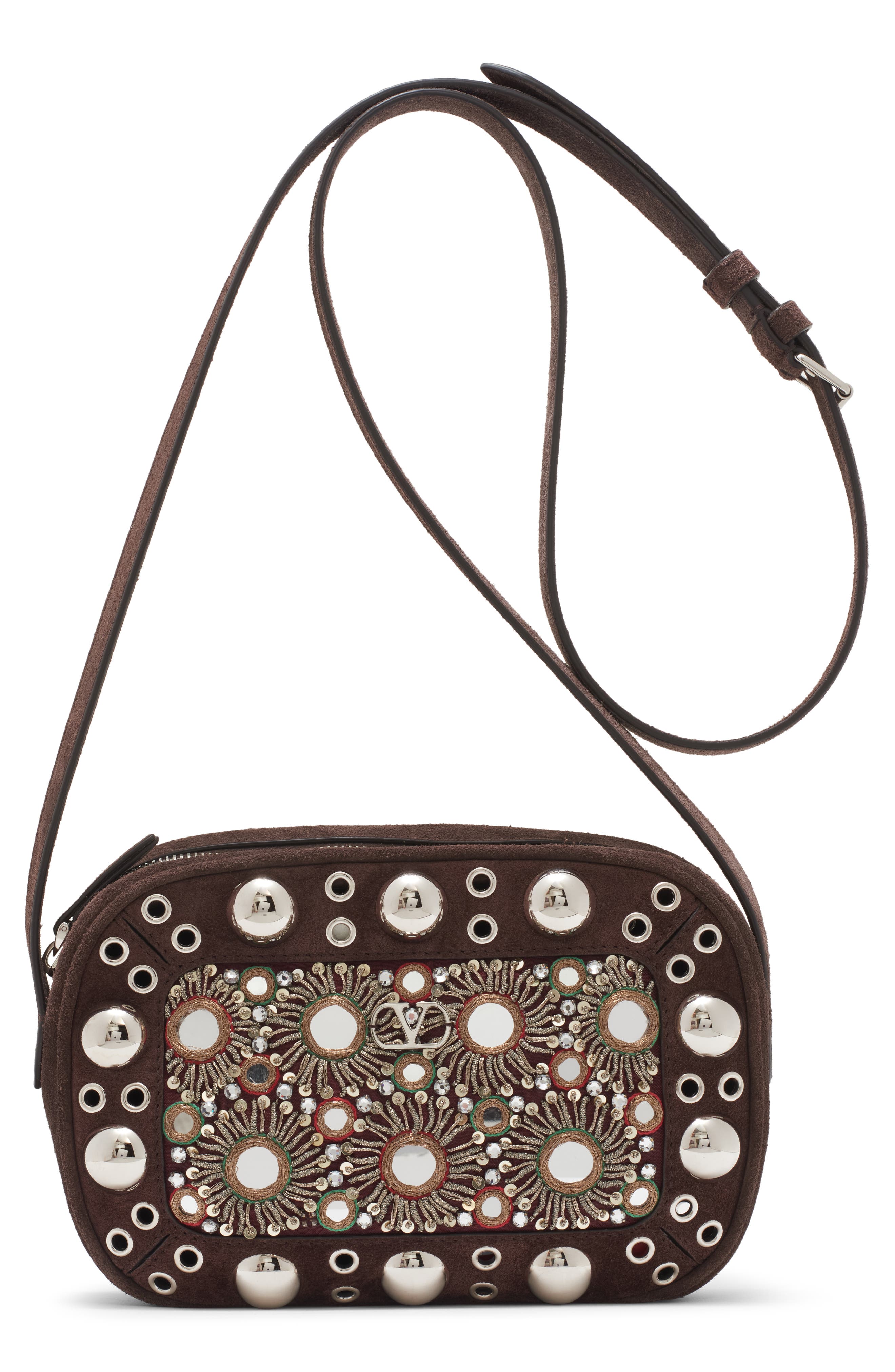 Valentino Garavani Nellcôte Leather Crossbody Bag, Main, color, 