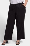 NYDJ Drawstring Relaxed Fit Linen Blend Pants