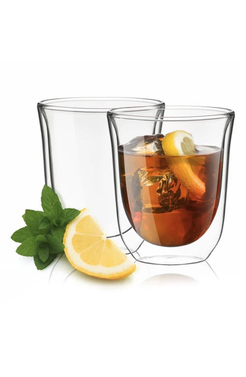Joyjolt Levitea Set Of 2 Double Wall Drink Glasses