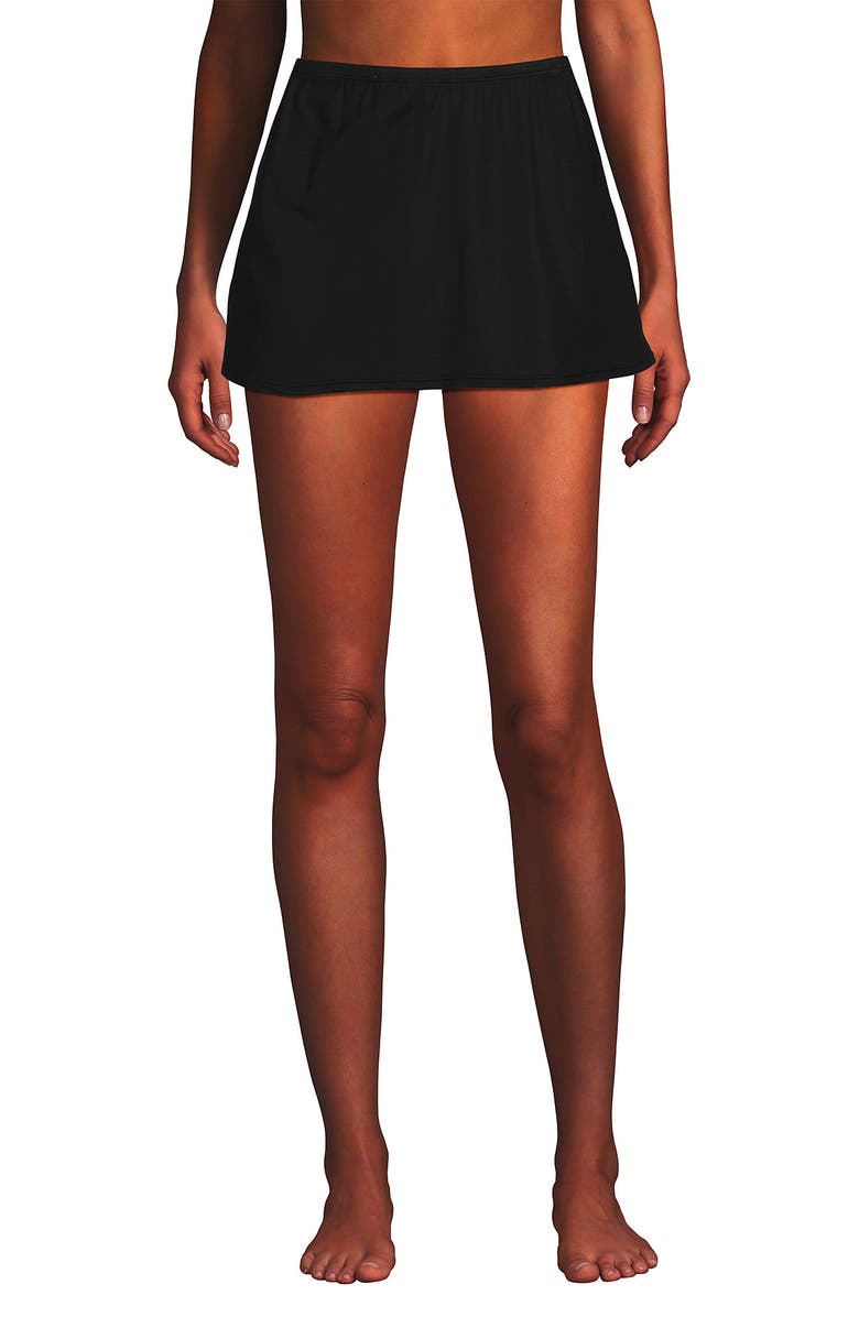 Lands' End Slender Separates Tummy Control Swim Skirt Swim Bottoms, Alternate, color, Black