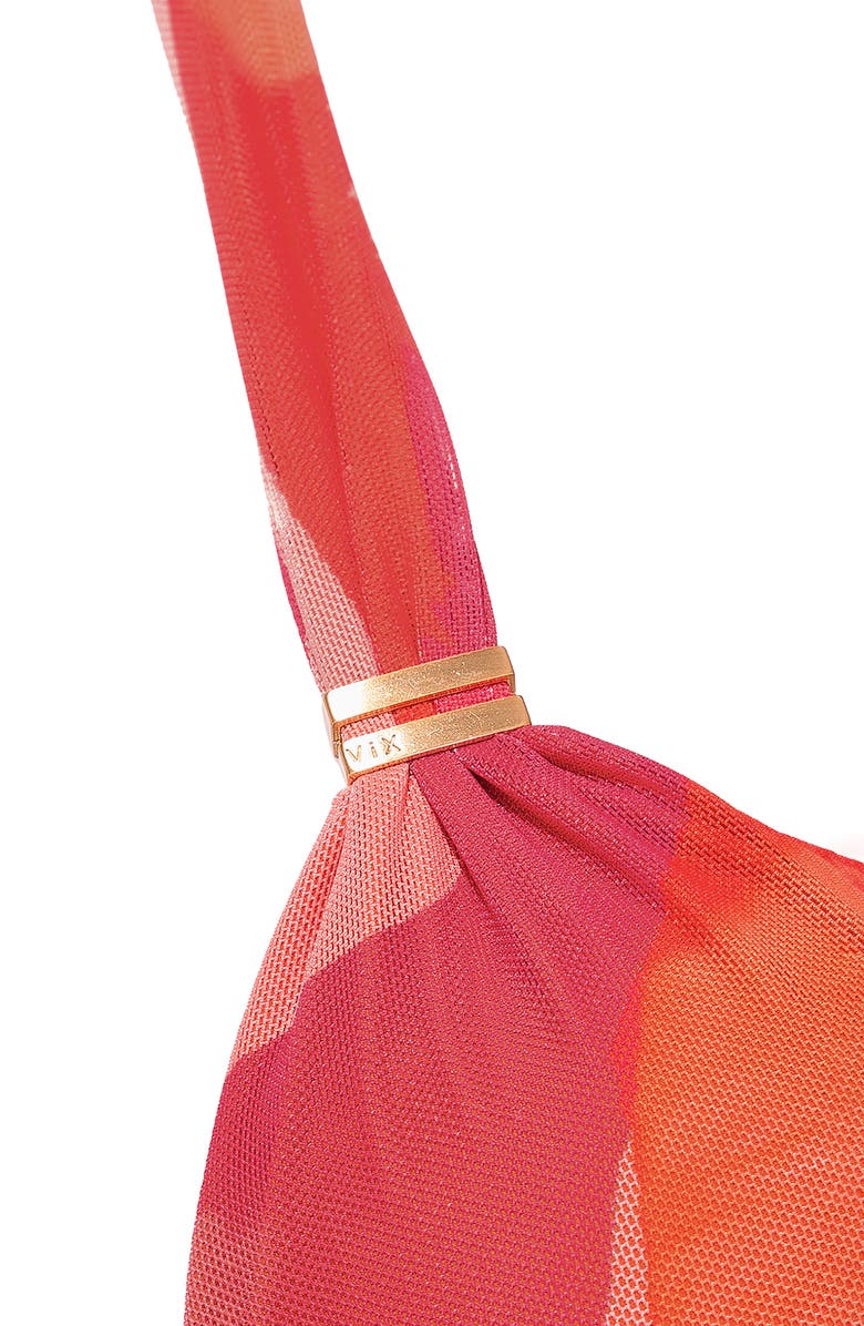 ViX Paula Hermanny Rambla Bia Tube Bikini Top, Alternate, color, Coral Multi