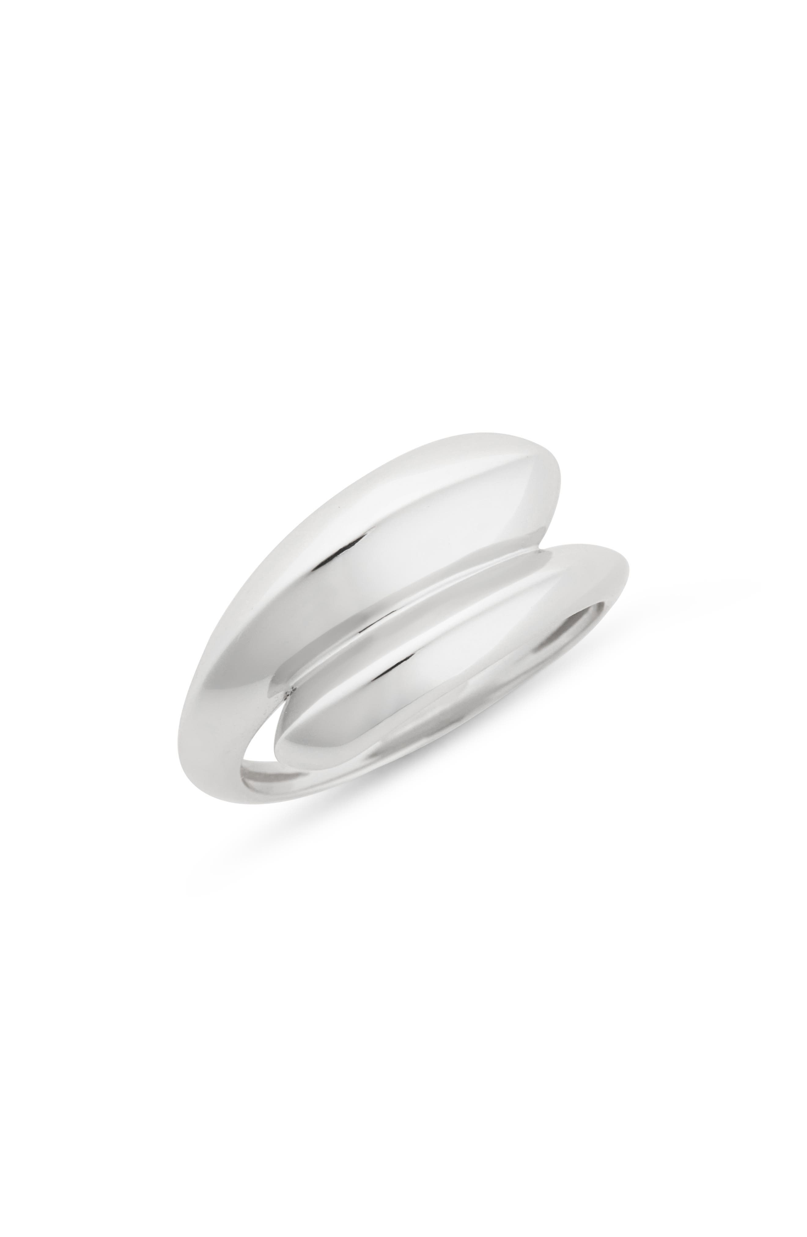 ARGENTO VIVO Asymmetric Concave Ring