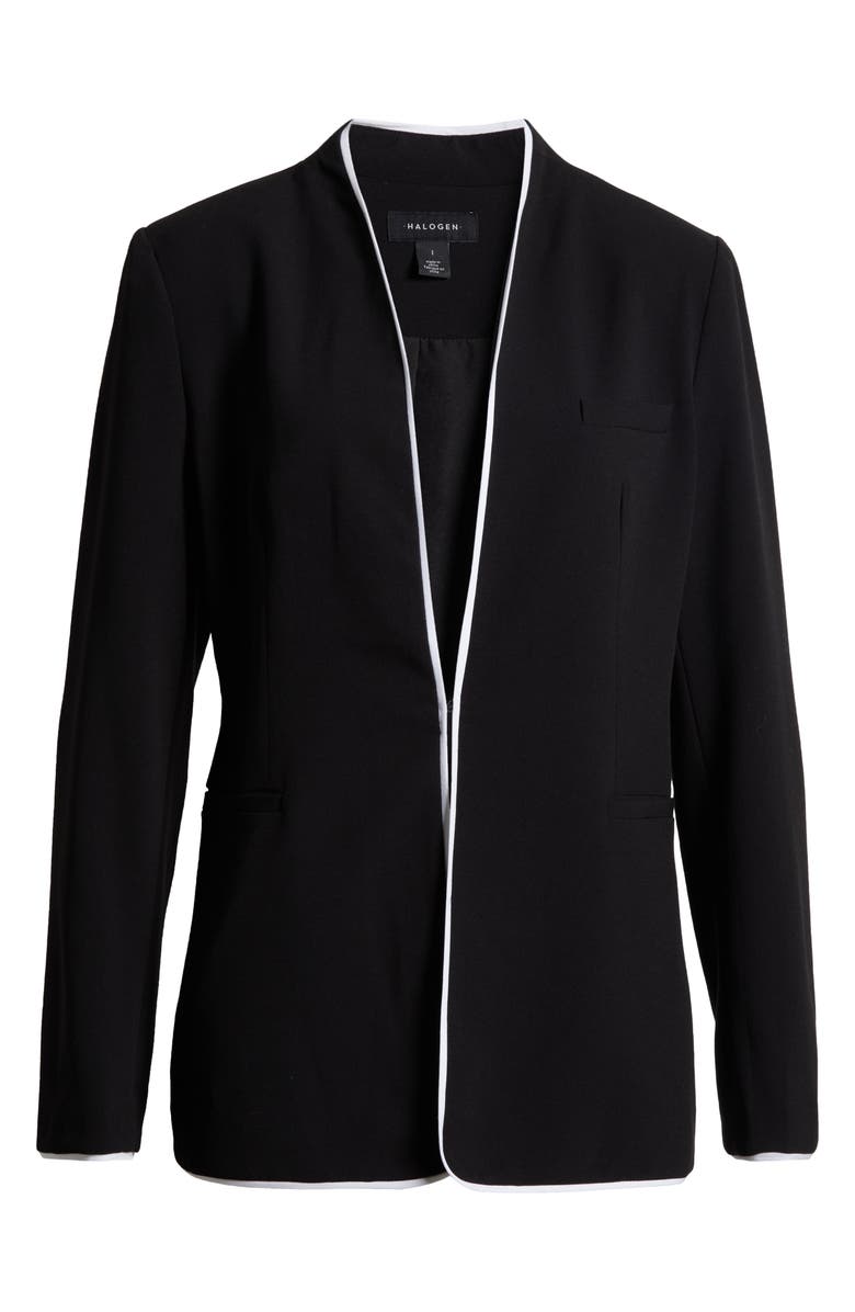 Halogen<sup>®</sup> Piped Trim Collarless Blazer, Alternate, color,