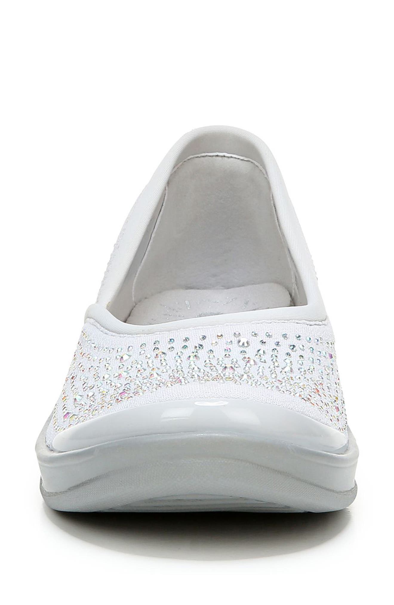 Moonlight Skimmer Flat, Alternate, color, SILVER FABRIC