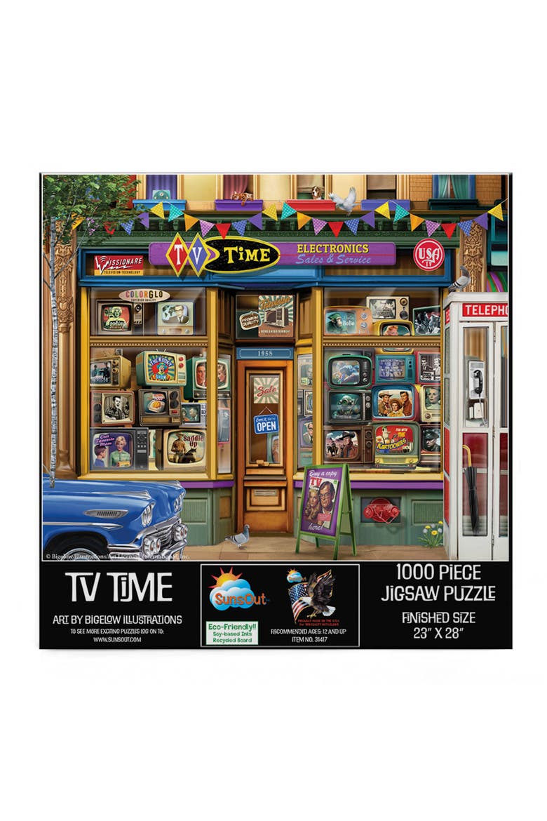 TV Time 1000 piece Jigsaw Puzzle for Adults, Alternate, color, Multicolor