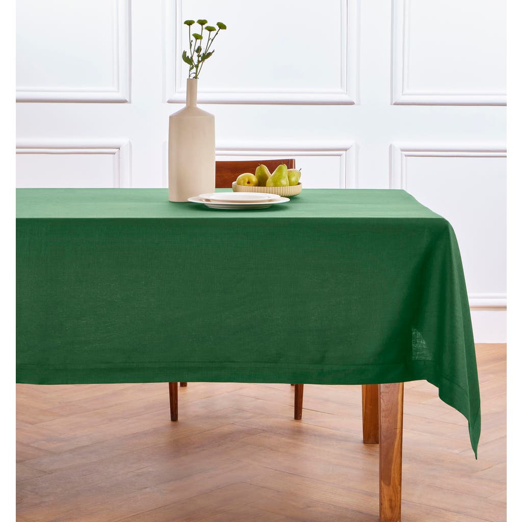 Solino Home Linen Table Throw In Green