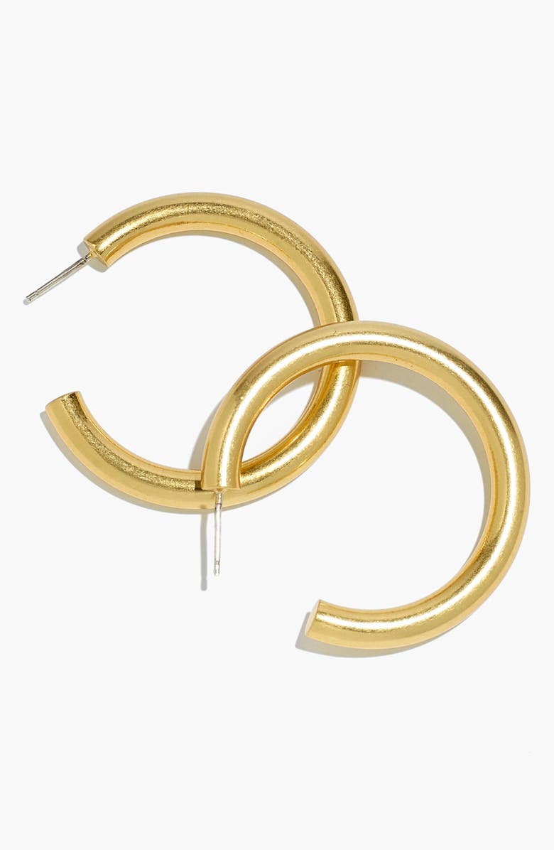 Madewell Chunky Large Hoop Earrings, Main, color,