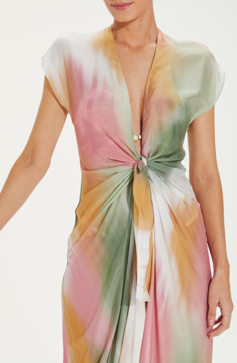 ViX Paula Hermanny Duala Sasha Long Cover-Up Dress, Alternate, color,