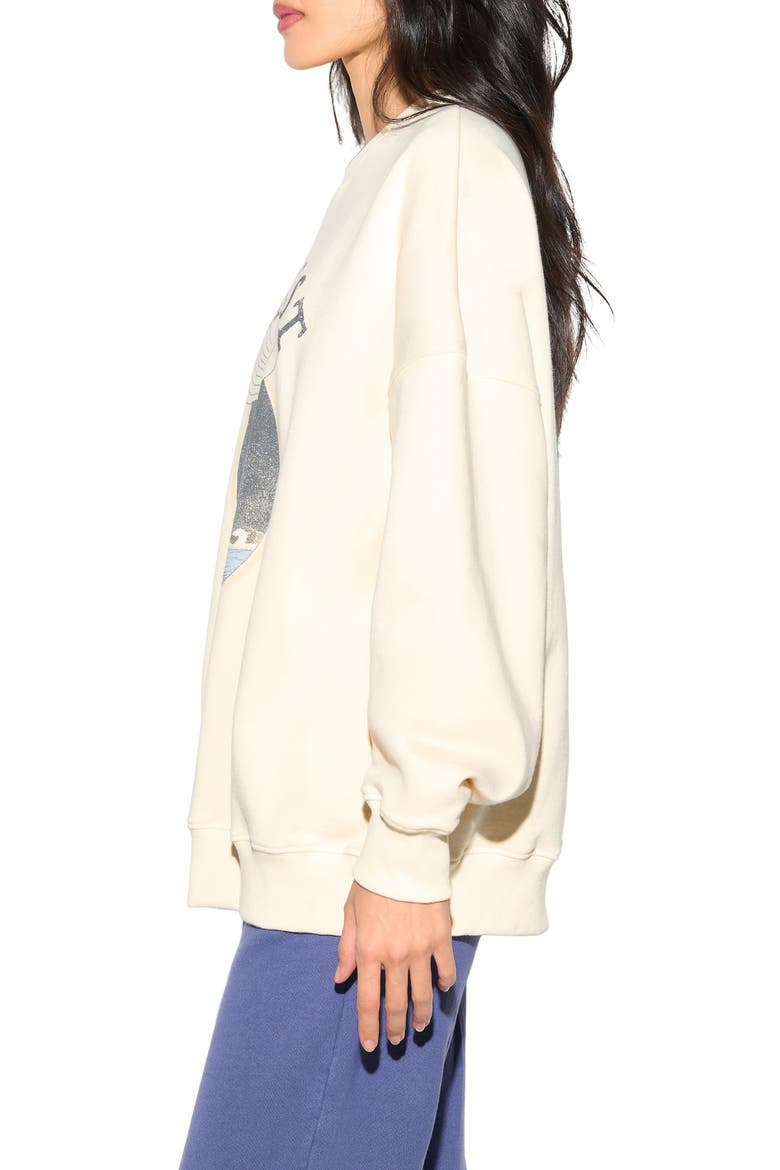 Moon Dunes Oversize Cotton Graphic Sweatshirt, Alternate, color, CANVAS