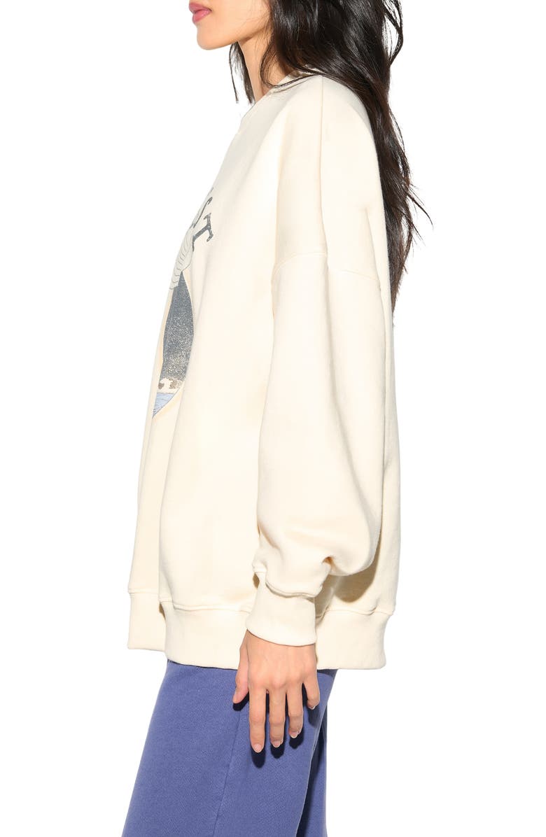 Spiritual Gangster Moon Dunes Oversize Cotton Graphic Sweatshirt, Alternate, color, Canvas