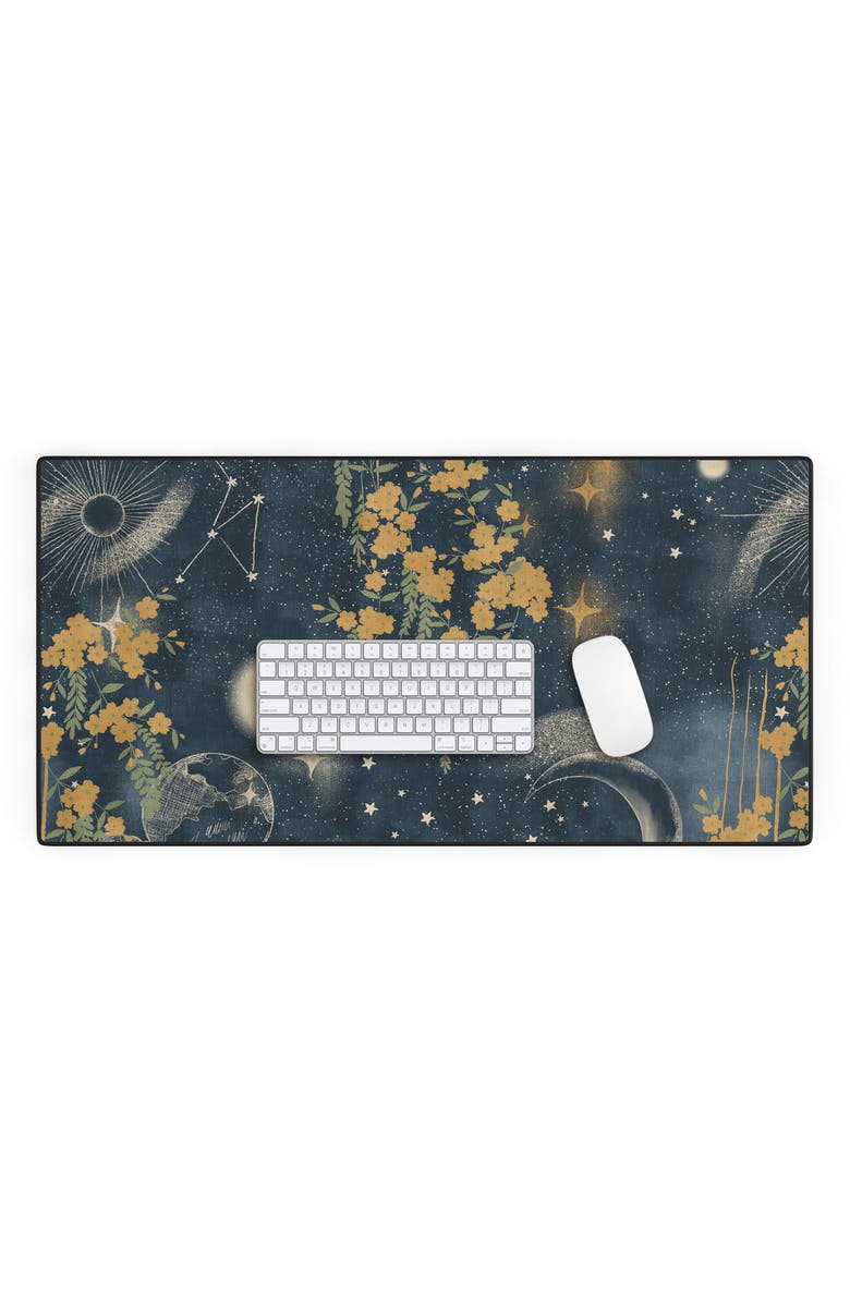 Deny Designs Midnight Forest Desk Mat, Alternate, color, Blue