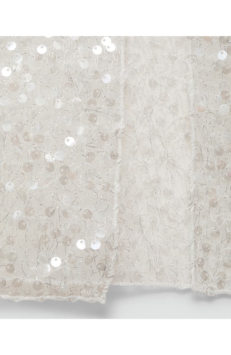 MANGO Sequin Beach Wrap Skirt, Alternate, color, Ice Grey