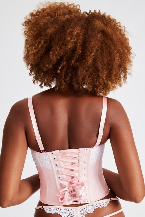 Scarlett Gasque The Strawberry Shortcake Silk Corset In Pink