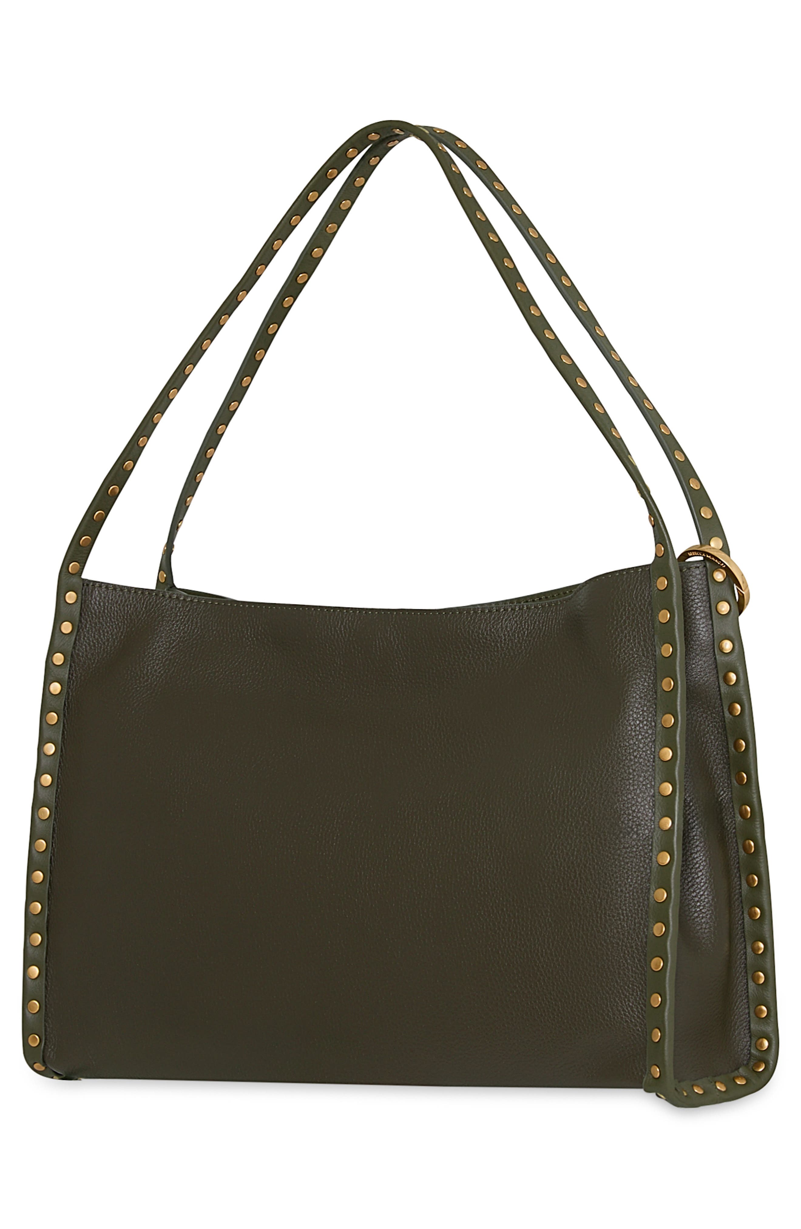 Dylan Leather Shoulder Bag, Alternate, color, OLIVE
