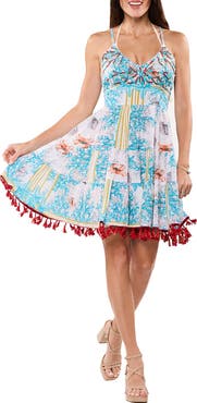 RANEES Pleat Tier Minidress