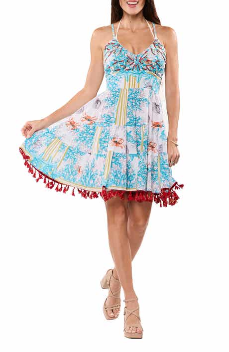 RANEES Pleat Tier Minidress