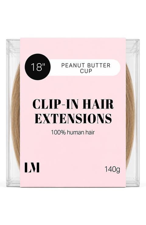 18-Inch Clip-In Human Hair Extensions