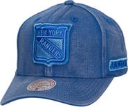 Mitchell & Ness Men's Mitchell & Ness Blue New York Rangers Downtown Snow Wash Pro-Crown Adjustable Hat