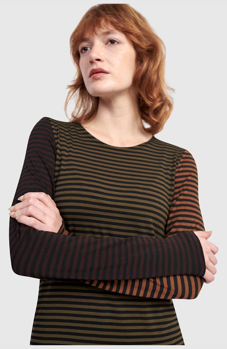 Alembika Layering Long Tee, Alternate, color, Stripes