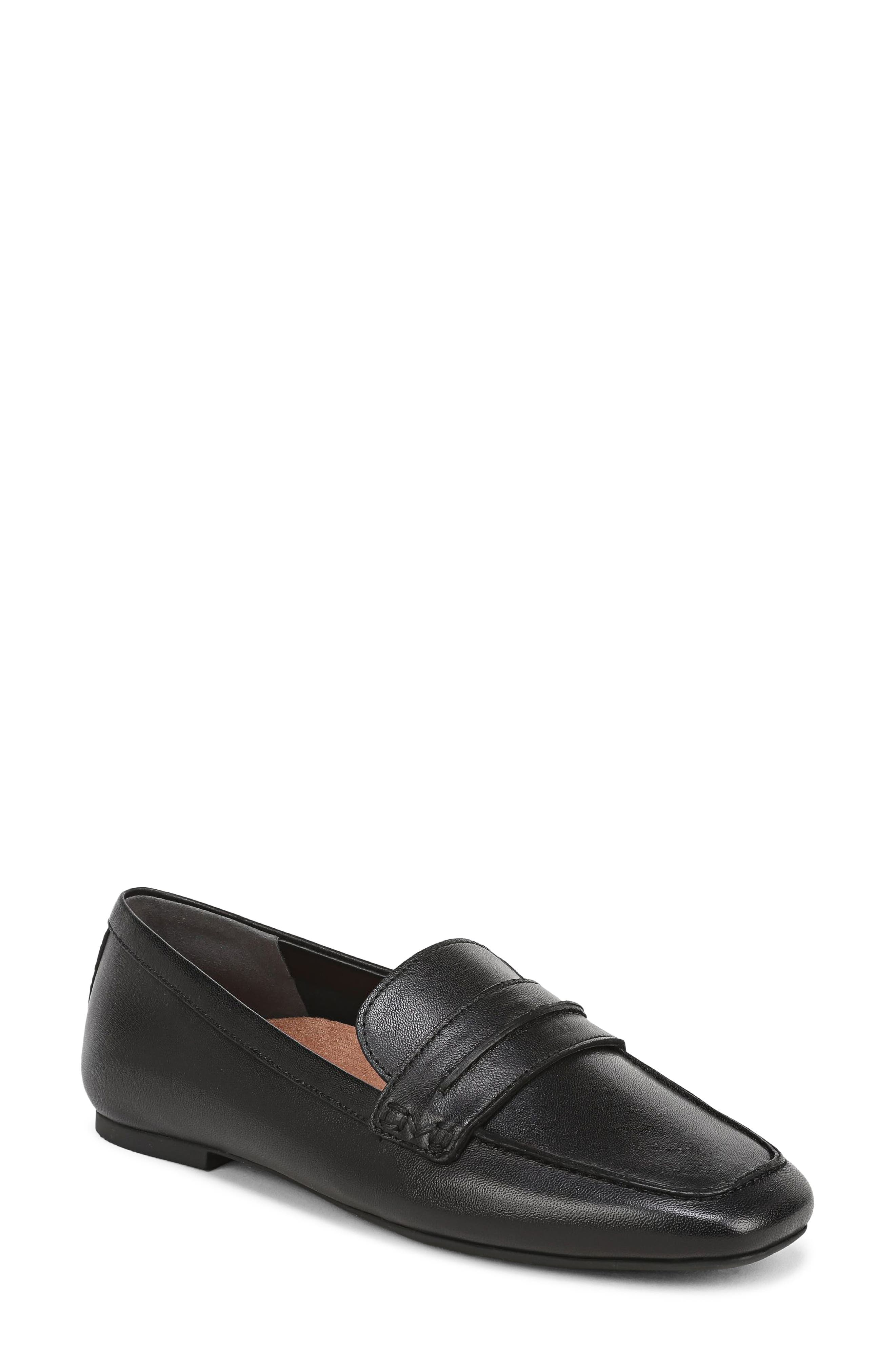 Henley Penny Loafer, Main, color, BLACK LEATHER
