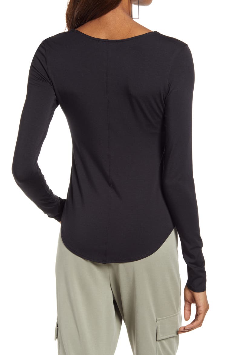 Corset Knit Top, Alternate, color, BLACK