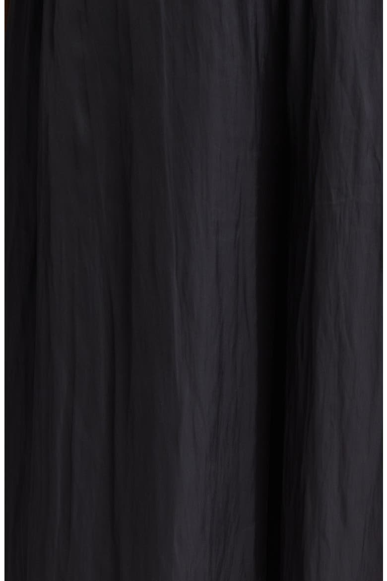 Katelyn Ruffle Satin Jumpsuit, Alternate, color, BLACK