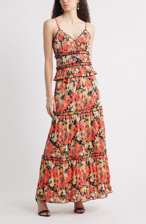 Chelsea28 Ruffle Plissé Maxi Sundress