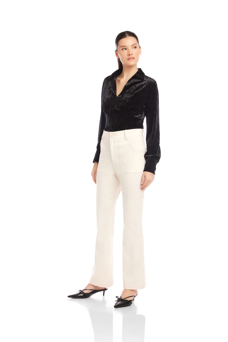 Reagan High Waist Bootcut Pants, Alternate, color, ECRU