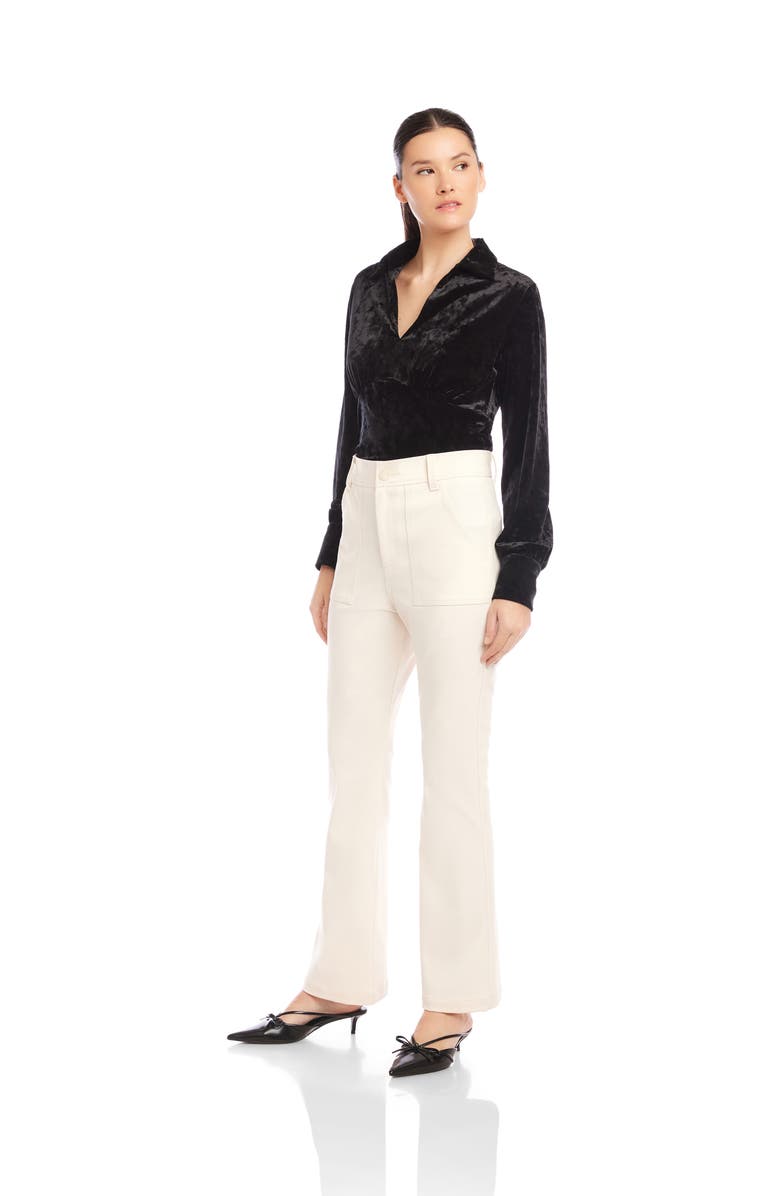 FIFTEEN TWENTY Reagan High Waist Bootcut Pants, Alternate, color, Ecru