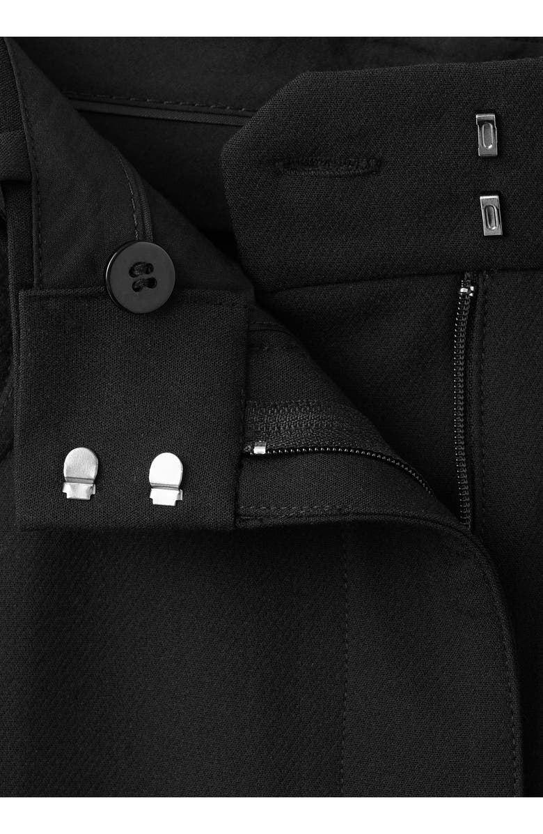 MANGO Crop Straight Leg Pants, Alternate, color, Black