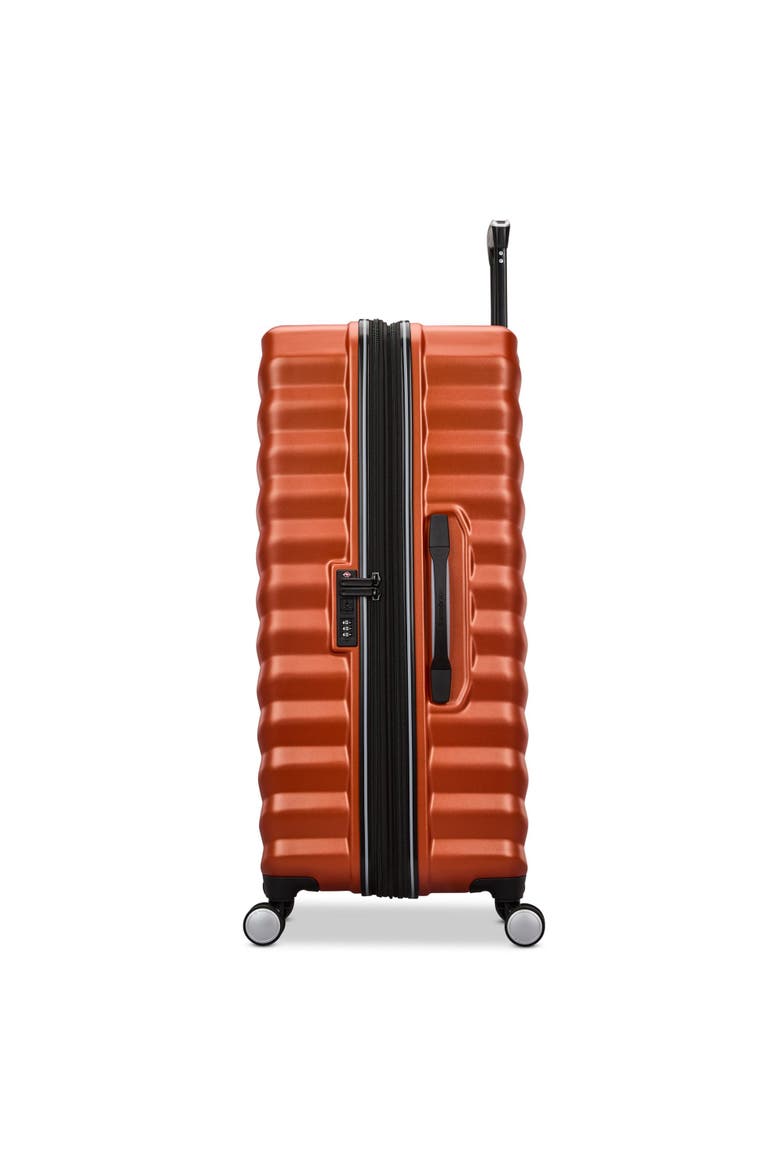 Element Hardside Expandable 28" Large Checked Spinner Luggage, Alternate, color, Copper Orange