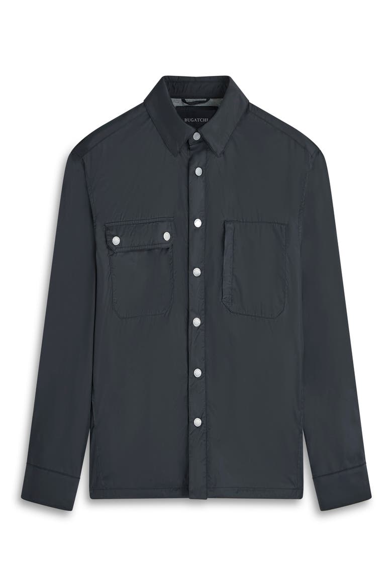Water Resistant Nylon Shirt Jacket, Alternate, color, BLACK
