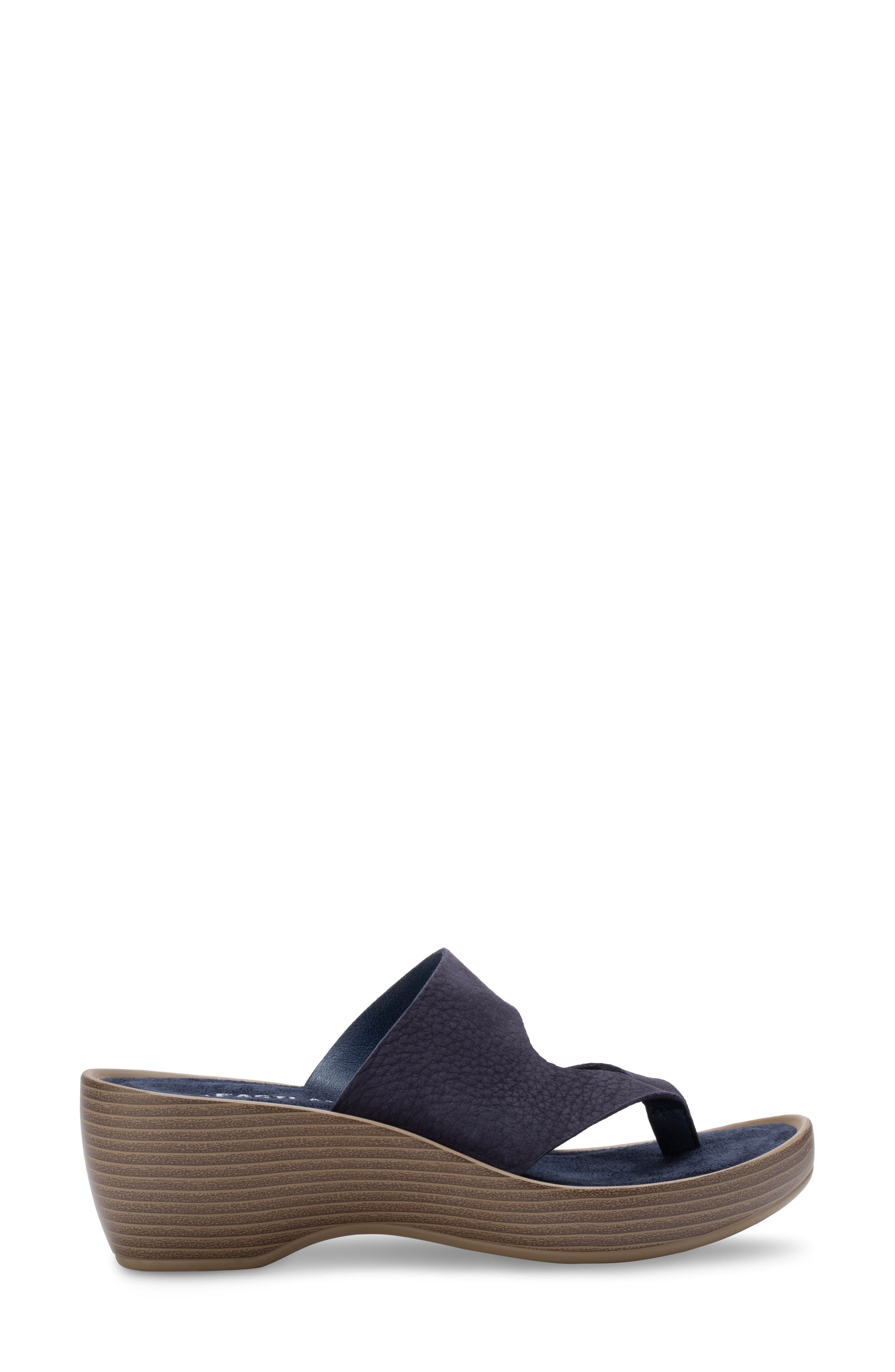 Laurel Wedge Sandal, Alternate, color, NAVY