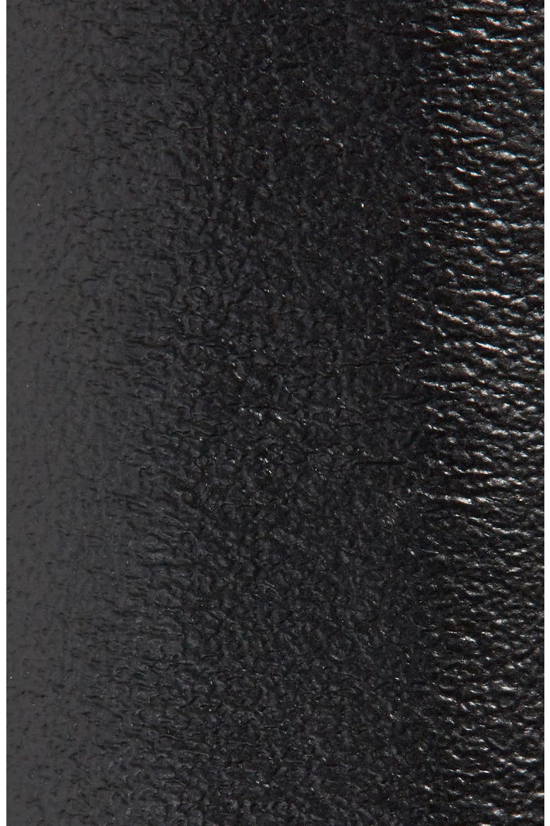 Logo Skinny Leather Belt, Alternate, color, BLACK