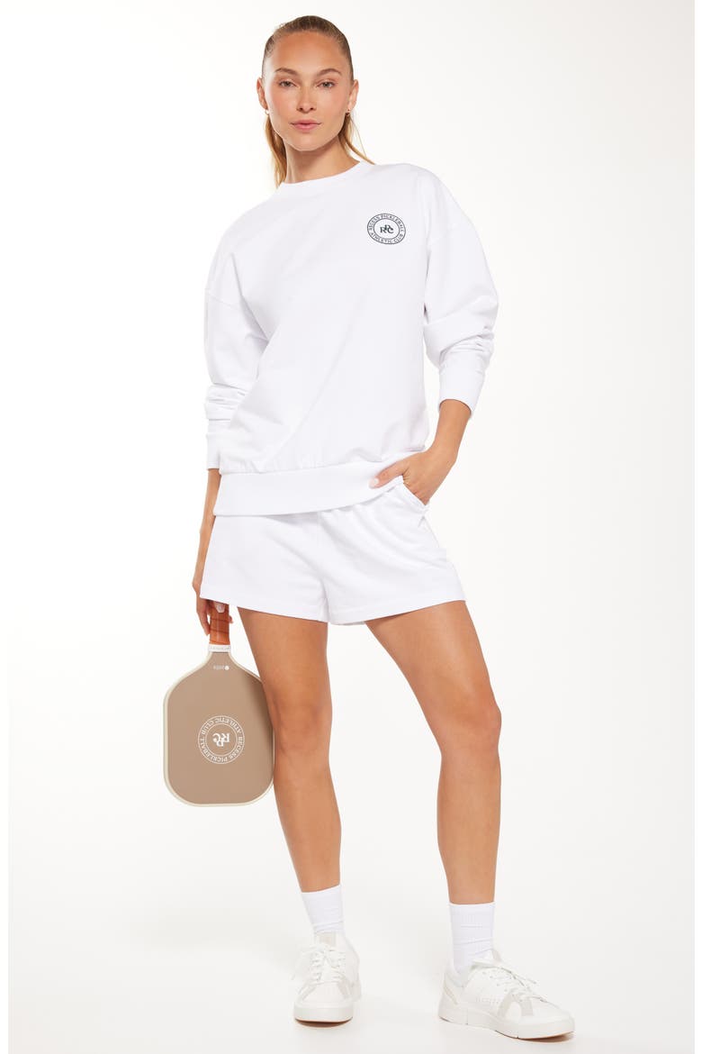 Courtside Oversize Sweatshirt, Alternate, color, WHITE