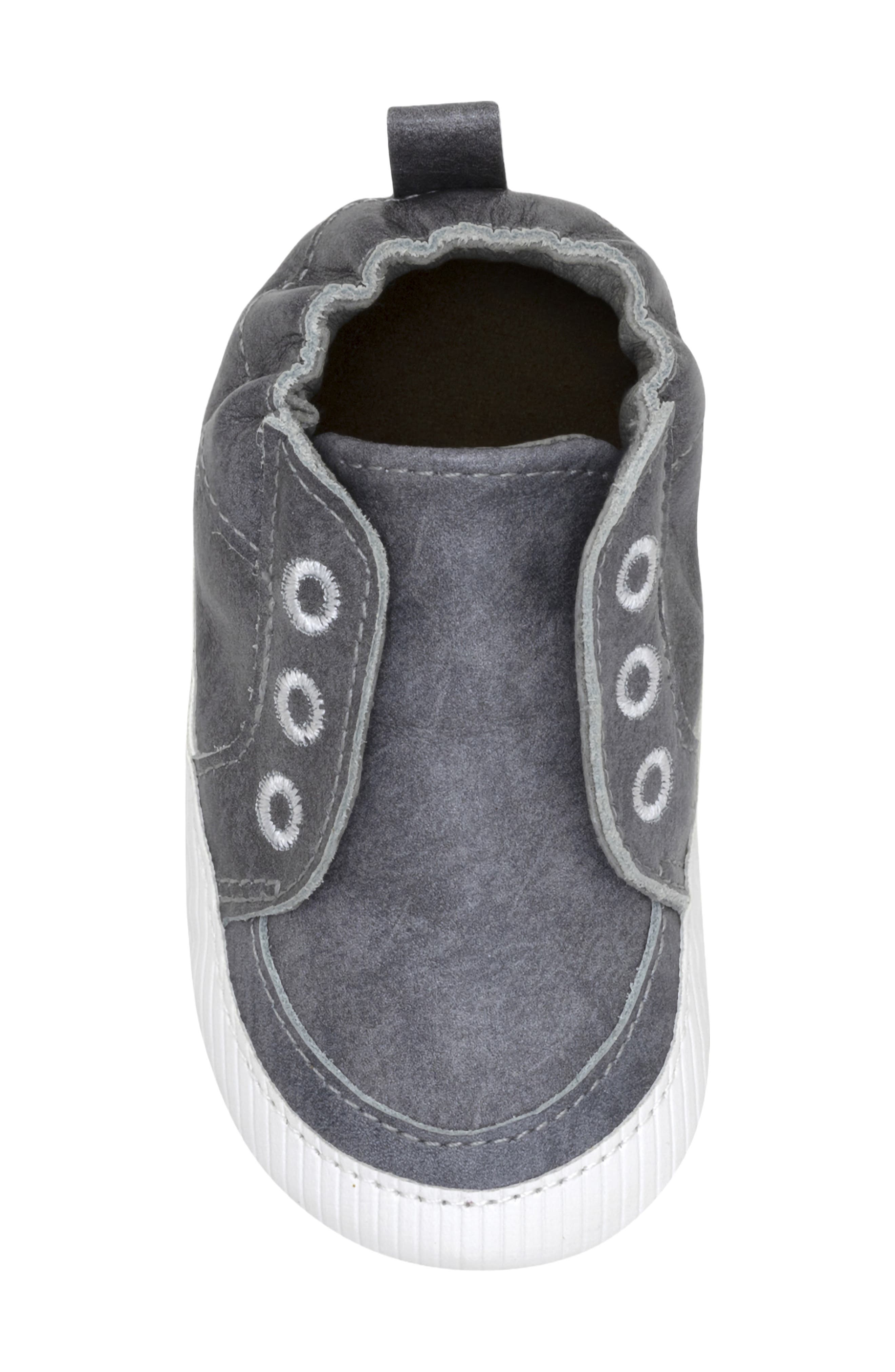 Robeez<sup>®</sup> Stylish Steve Crib Shoe, Alternate, color, Grey