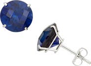 FZN 10K White Gold Solitaire Stud Earrings