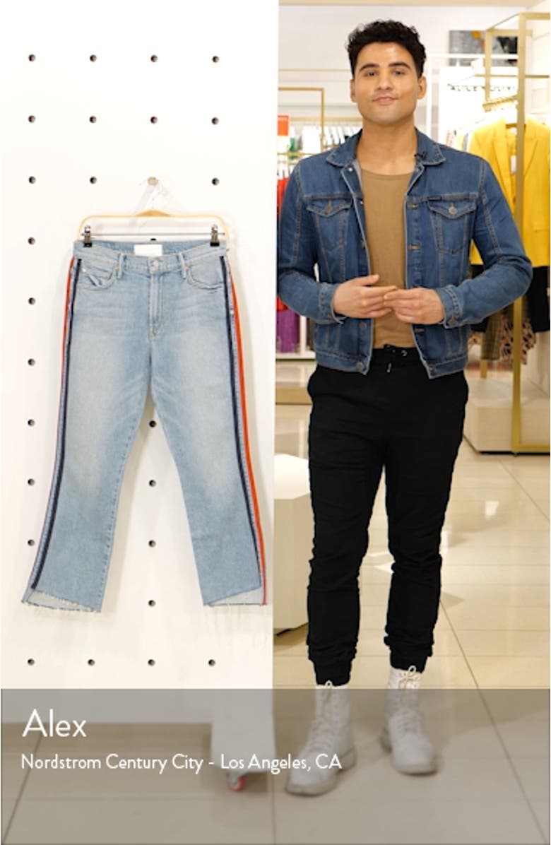The Insider High Waist Crop Step Fray Hem Bootcut Jeans, sales video thumbnail