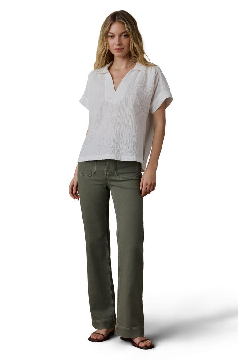 Dune Zoe Cotton Gauze Top, Alternate, color, WHITE