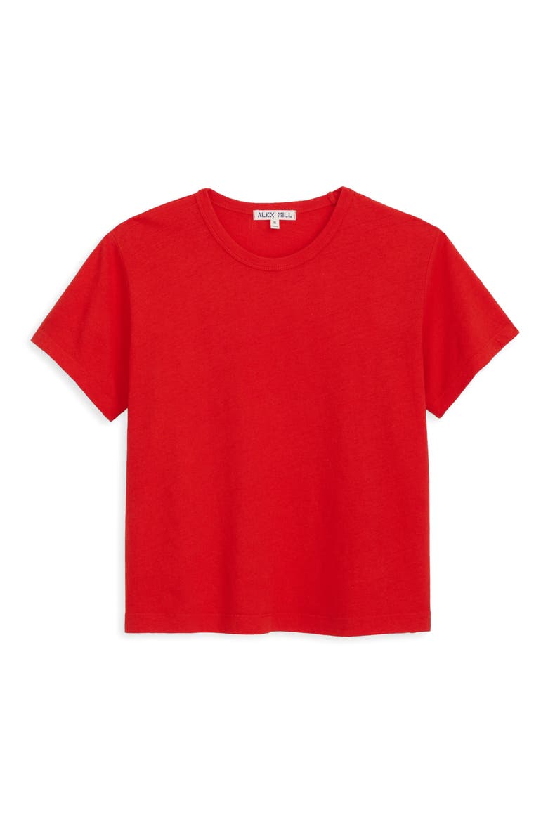 Garcon Linen Blend T-Shirt, Alternate, color, TOMATO