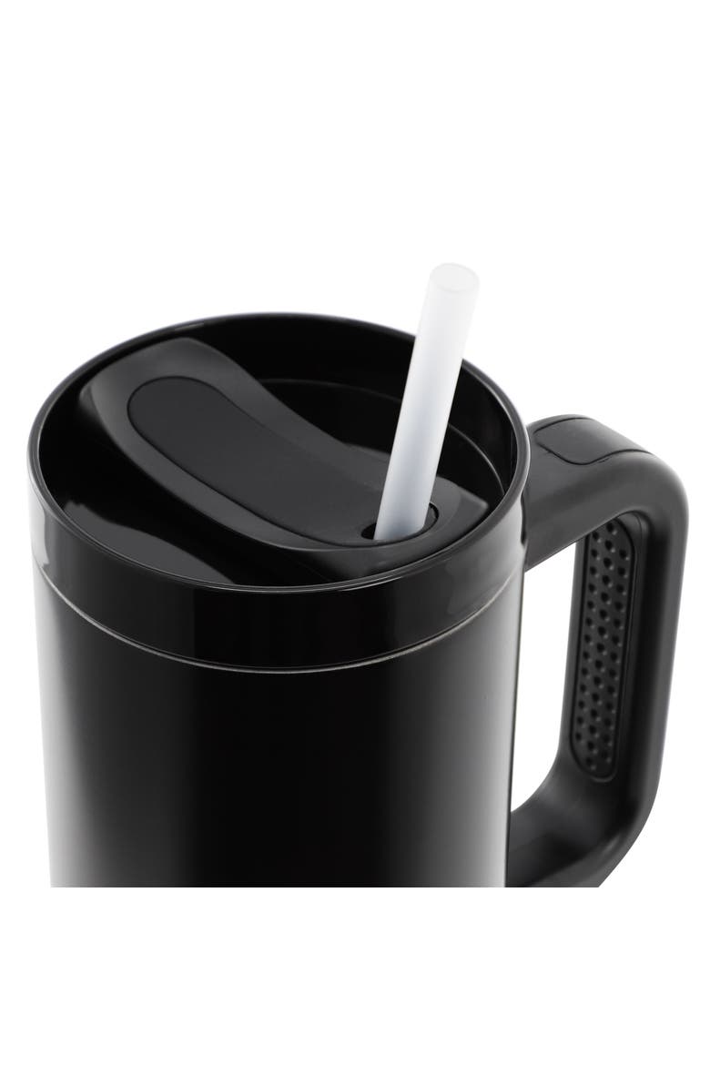 29oz Stainless Steel Thermal Tumbler with Handle, Alternate, color, Black