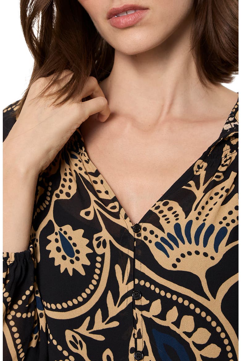 Let it Happen Button Blouse, Alternate, color, SHAPESHIFT BLACK