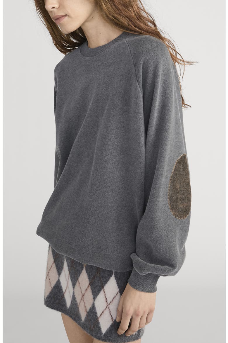 The Scholar Crewneck Sweatshirt, Alternate, color, WASHED BLACK