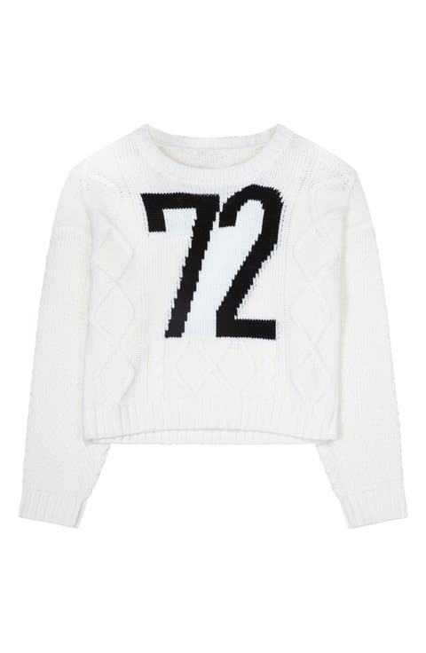 Kids' Varsity Number Cable Sweater