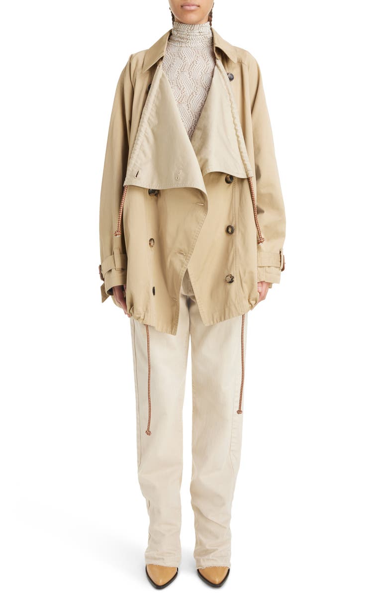 Isabel Marant Dusika Cotton Trench Jacket, Alternate, color,
