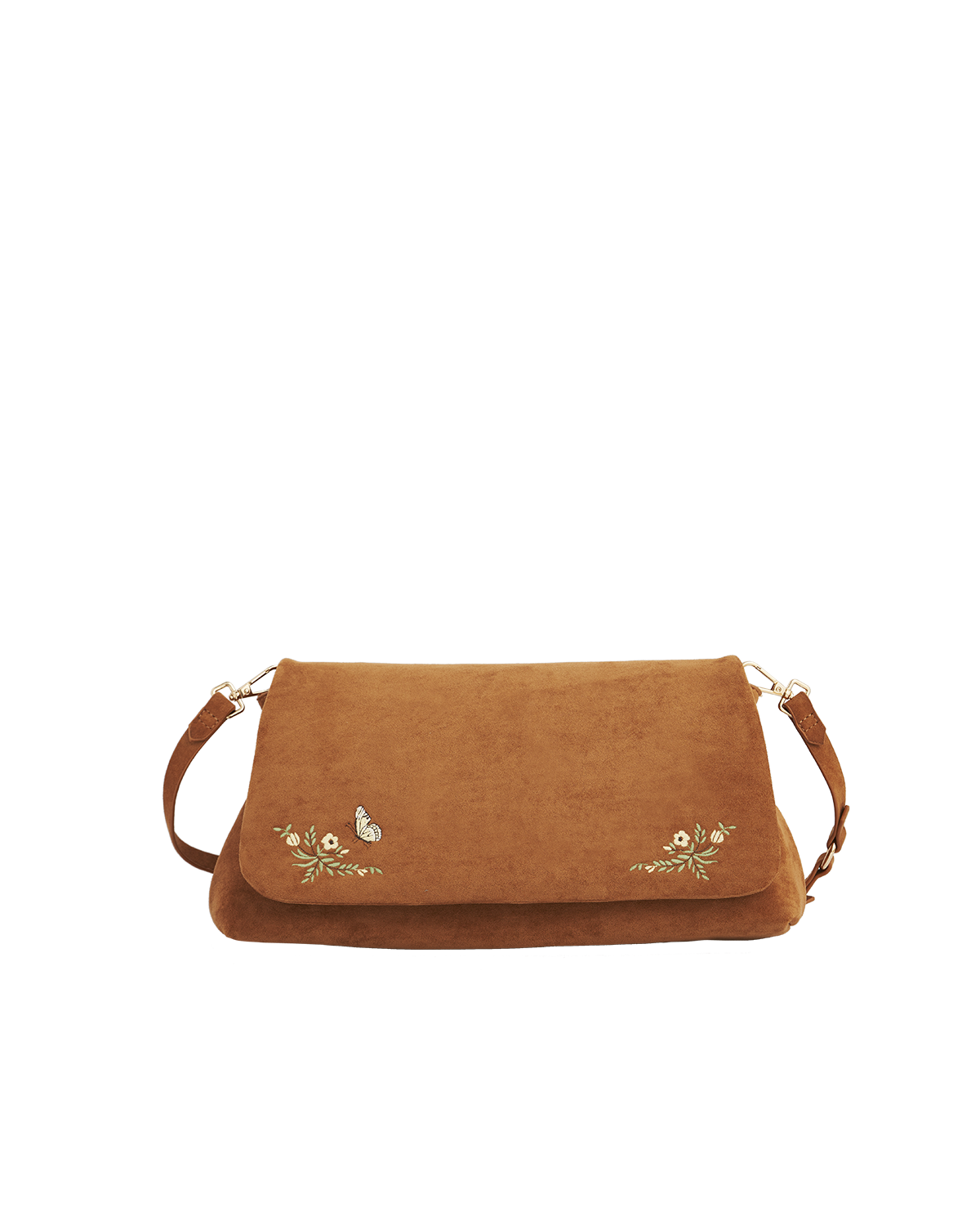 Fable England Floral Embroidered Shoulder Bag, Main, color, Light/Pastel Brown