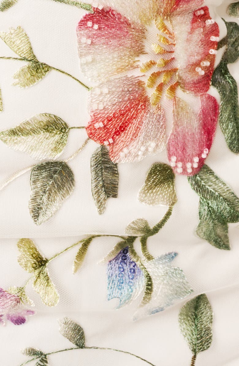 Adrianna Papell Strapless Column Gown, Alternate, color, Ivory Multi