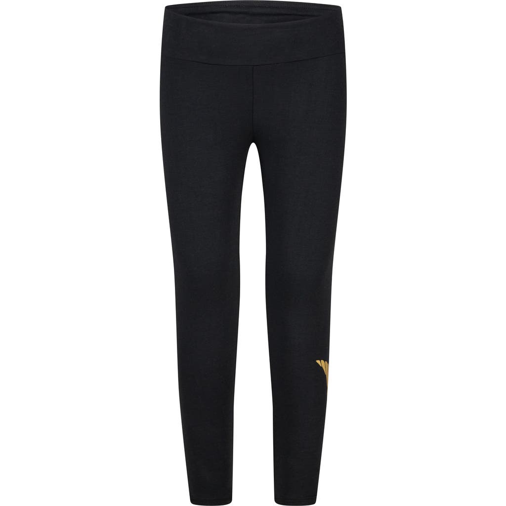 Nike Kids' Sportswear Shine Swoosh Leggings In Black