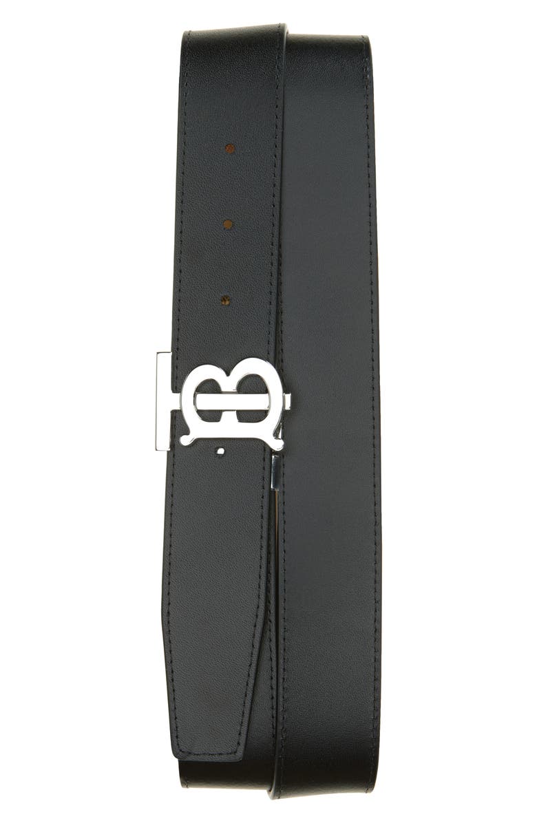 Burberry TB Check Reversible Belt, Alternate, color, Archive Beige/ Silver