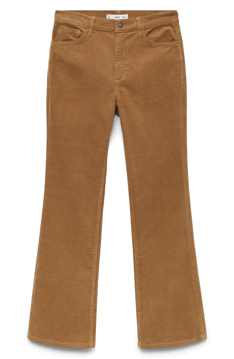 MANGO Sienna Crop Flare Corduroy Jeans, Alternate, color, 